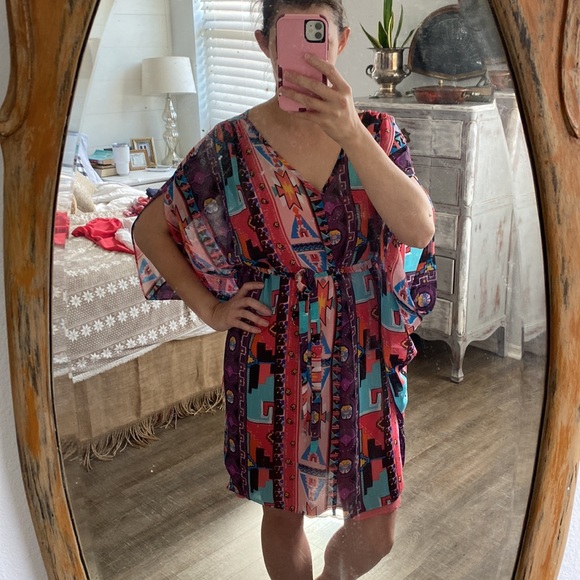 Nicole By Nicole Miller Aztec Print Dress - Picture 6 of 10